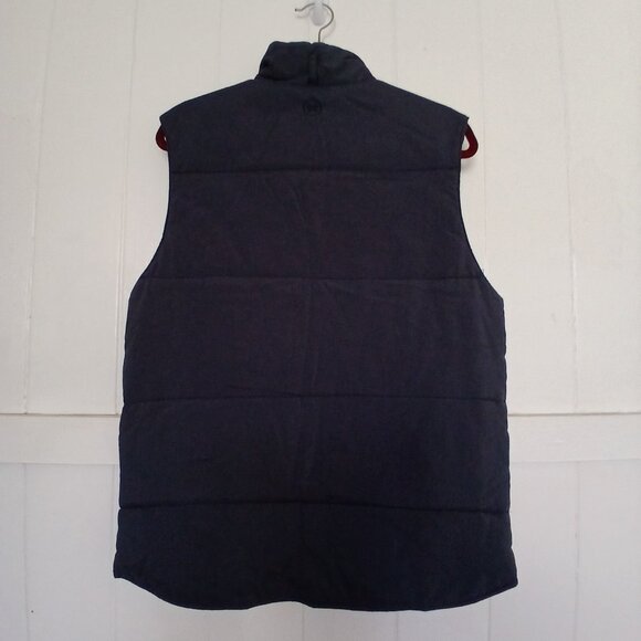 Vintage Stussy Burly Gear Vest Mens Small Snap Button Navy Blue 90s Work Jacket - Picture 2 of 16